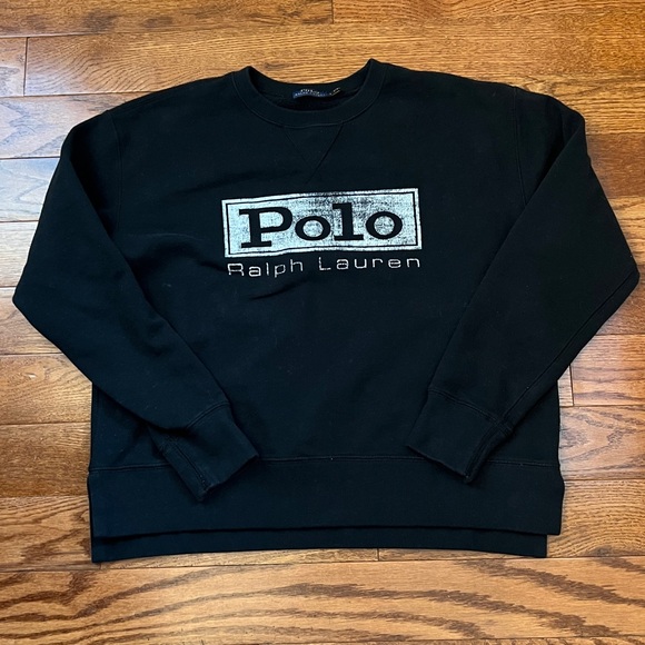 Polo Ralph Lauren Spell Out Women's Black Sweatshirt - Picture 1 of 6